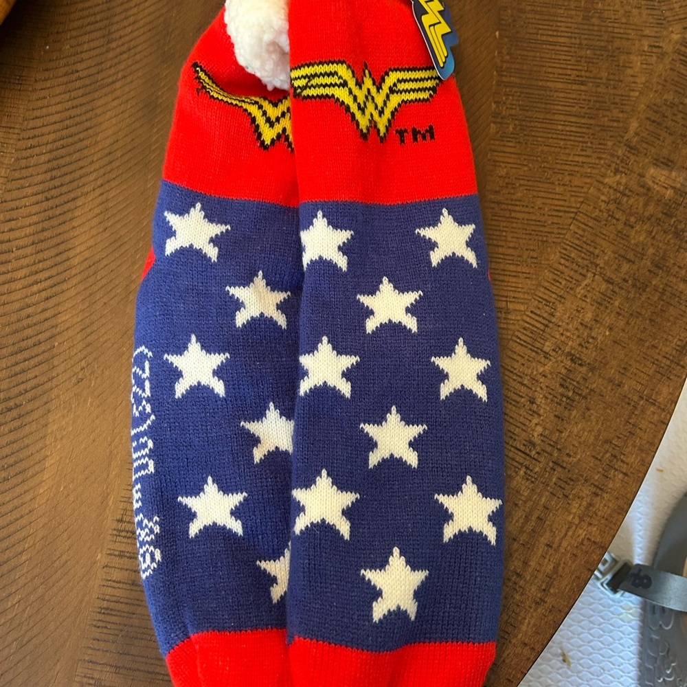 DC Red and Blue Sherpa Lined Socks